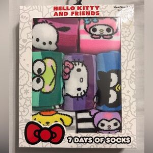 NEW Sanrio Hello Kitty 7 Days of socks